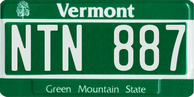 VT license plate NTN887