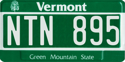 VT license plate NTN895