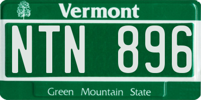VT license plate NTN896