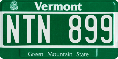 VT license plate NTN899