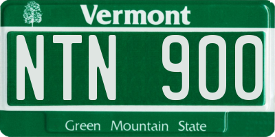 VT license plate NTN900