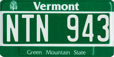 VT license plate NTN943