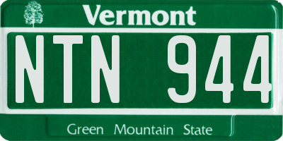VT license plate NTN944