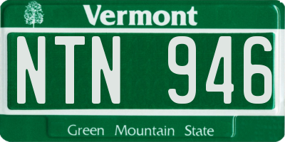 VT license plate NTN946