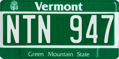 VT license plate NTN947