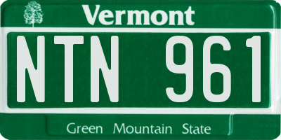 VT license plate NTN961