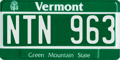 VT license plate NTN963