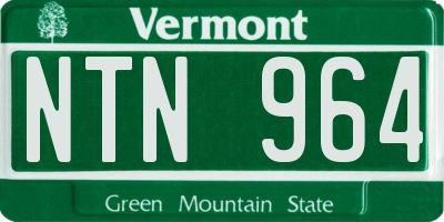 VT license plate NTN964