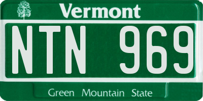 VT license plate NTN969