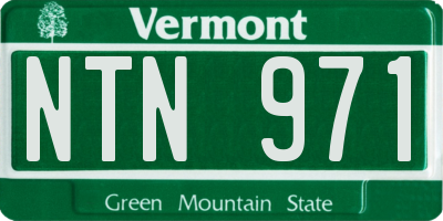VT license plate NTN971