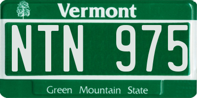 VT license plate NTN975