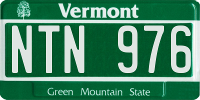 VT license plate NTN976