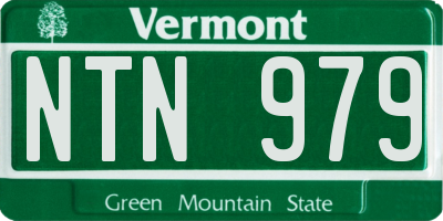 VT license plate NTN979