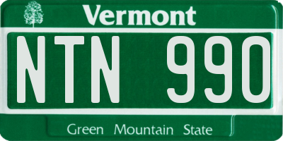 VT license plate NTN990