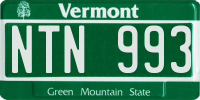 VT license plate NTN993