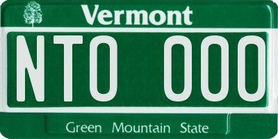 VT license plate NTO000