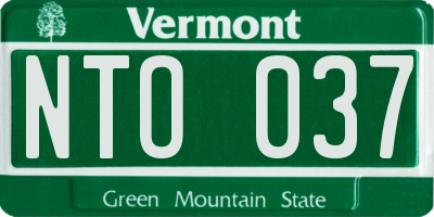 VT license plate NTO037