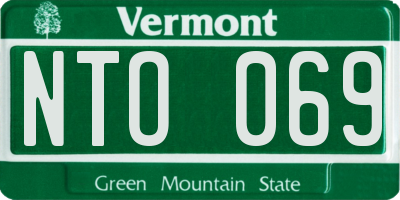VT license plate NTO069