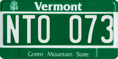 VT license plate NTO073
