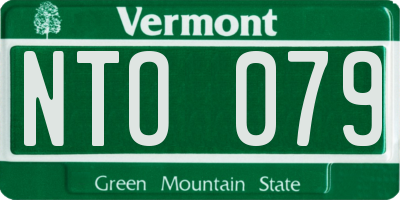 VT license plate NTO079