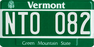 VT license plate NTO082