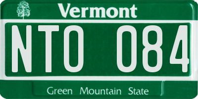 VT license plate NTO084