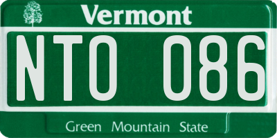 VT license plate NTO086