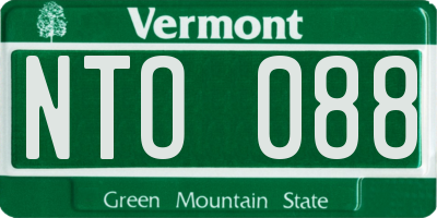 VT license plate NTO088