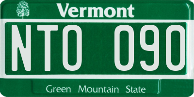 VT license plate NTO090