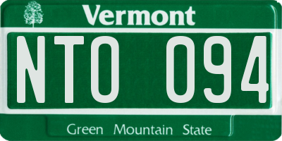 VT license plate NTO094