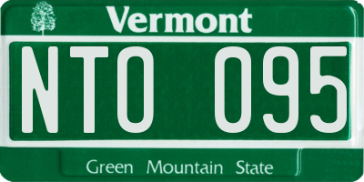 VT license plate NTO095
