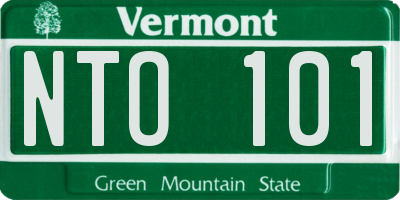 VT license plate NTO101
