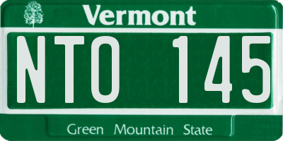 VT license plate NTO145