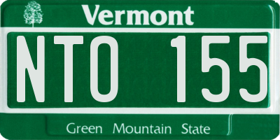 VT license plate NTO155