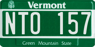 VT license plate NTO157