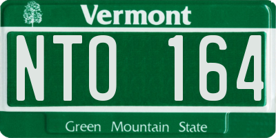 VT license plate NTO164