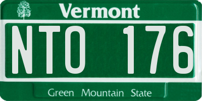 VT license plate NTO176