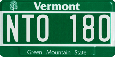 VT license plate NTO180