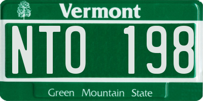 VT license plate NTO198