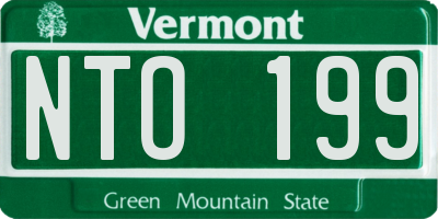VT license plate NTO199
