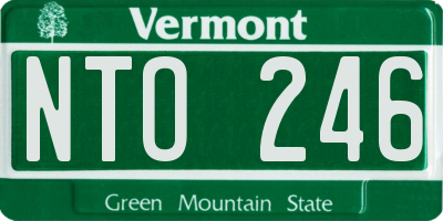 VT license plate NTO246