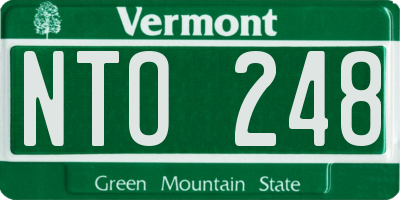 VT license plate NTO248