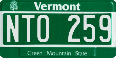 VT license plate NTO259