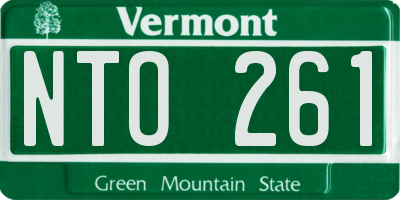 VT license plate NTO261