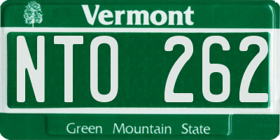 VT license plate NTO262