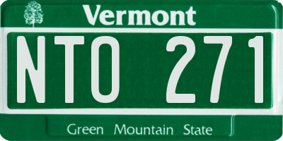 VT license plate NTO271