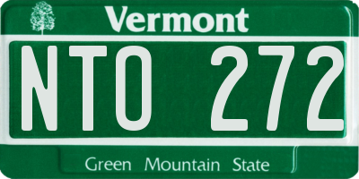 VT license plate NTO272