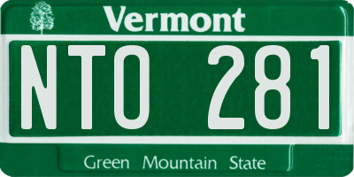 VT license plate NTO281