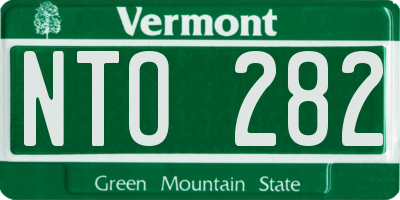 VT license plate NTO282