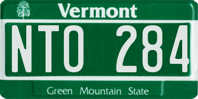 VT license plate NTO284